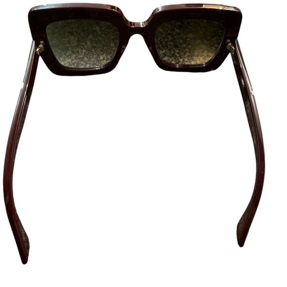 Gucci Acetate Oversized Sunglasses GG0328S in Burgundy - Picture 11 of 14